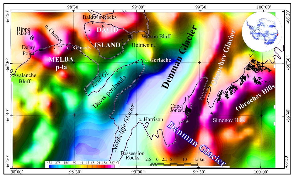 Карта магнитных аномалий
